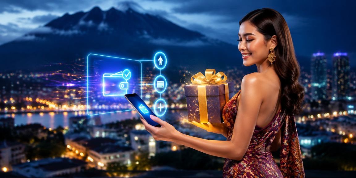 Gambaran suasana kasino online dengan meja Baccarat dan dealer langsung di siti888